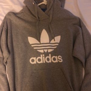 gray adidas hoodie